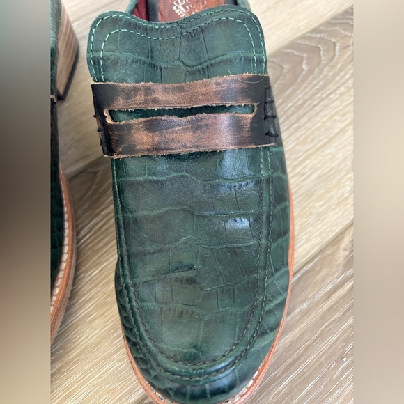 Freebird by Steven Monalisa Green and Brown Leather Mule Shoes Women’s Size 8 - Picture 5 of 14